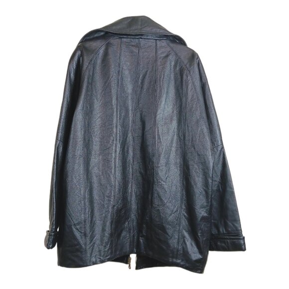 Laura Leigh Leather Jacket Womens M Black Zip Pockets Lightweight Moto Grunge - Picture 5 of 6